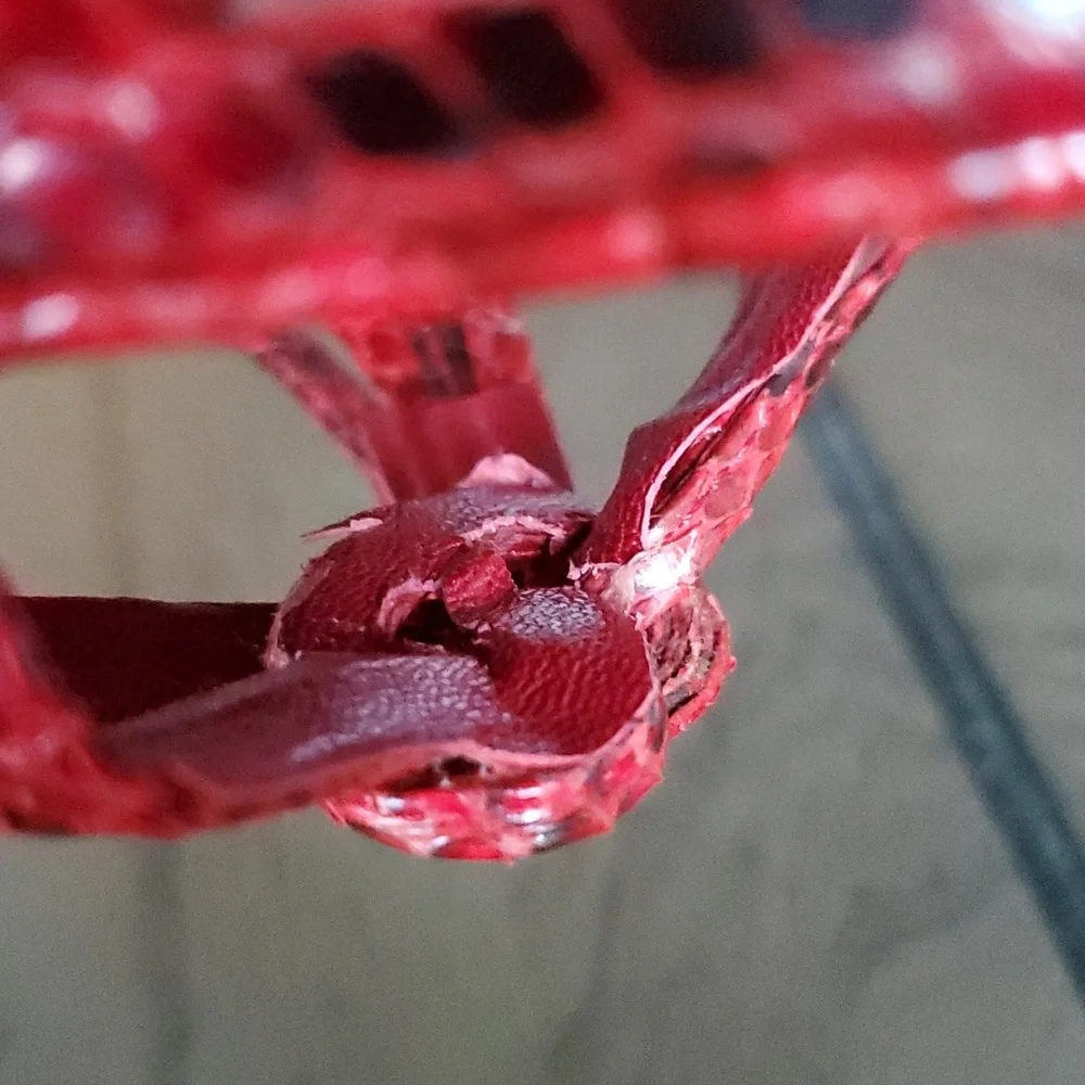 René Caovilla Snakeskin Slingback Heel Sandals, Red, 39EU (9US) - Picture 5 of 15